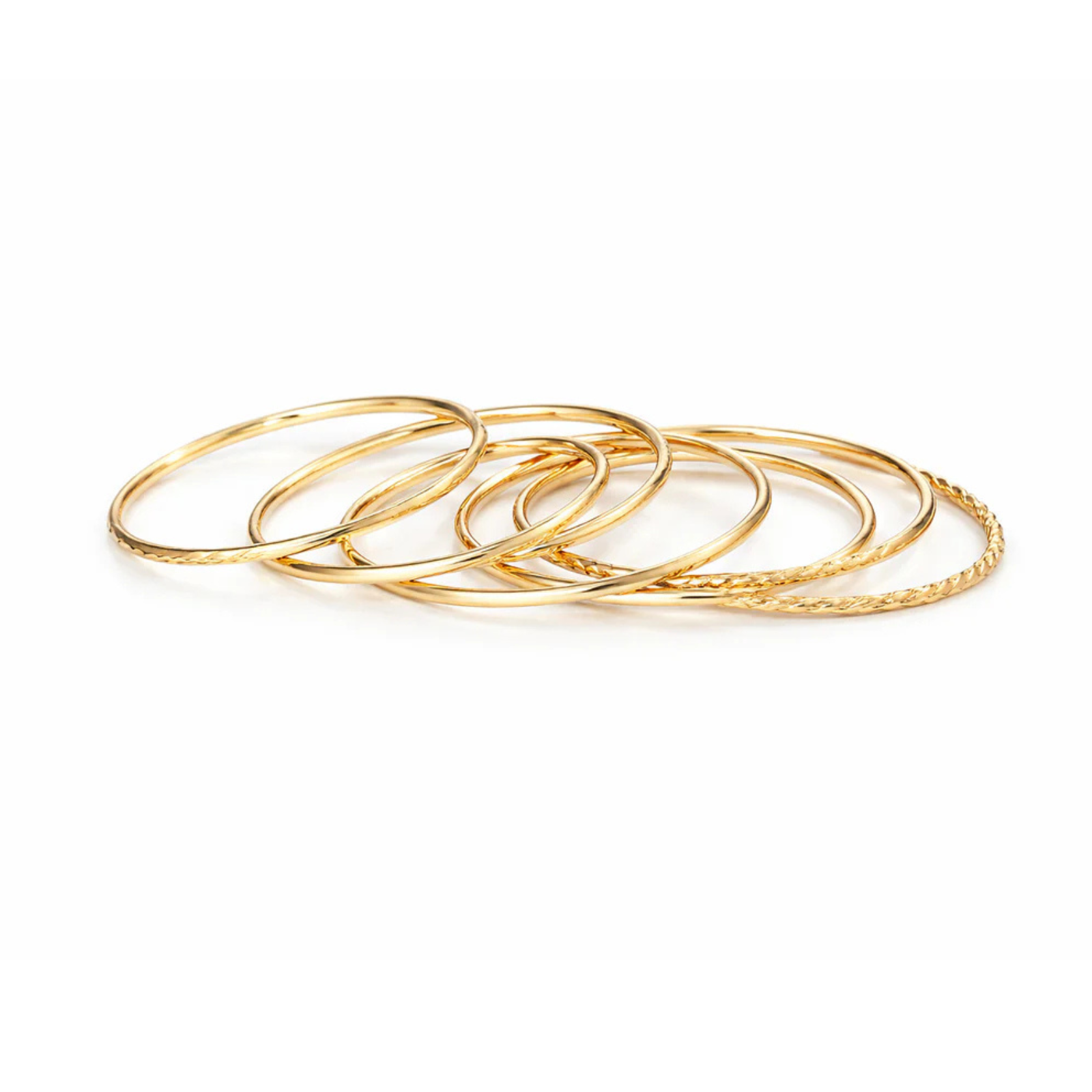 14K Gold-Filled Stacking Rings - Set of 7
