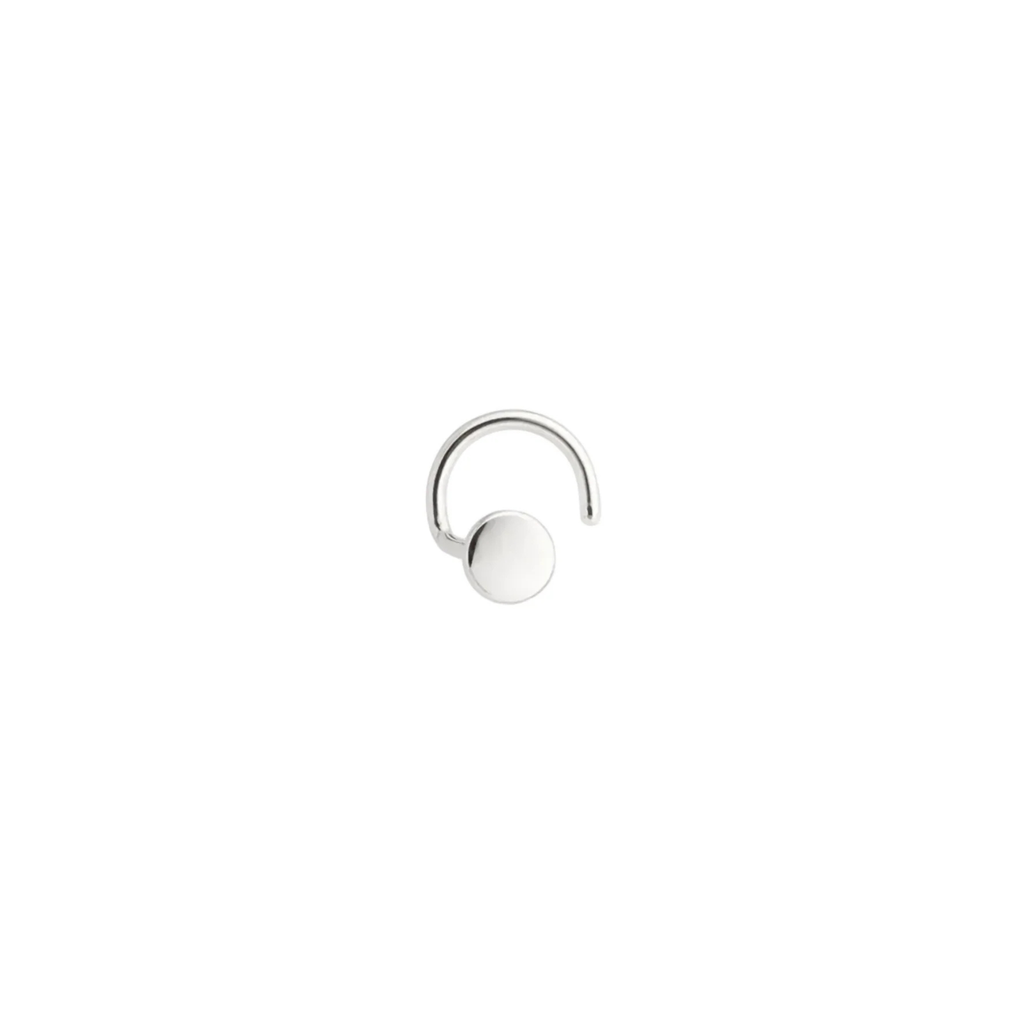 Sterling Silver Disc Nose Screw