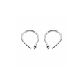 Teardrop Huggie Hoop Earrings with One Beads
