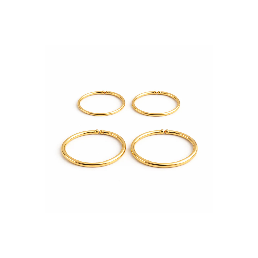 Duo Small Hoop Set - 6mm & 7mm