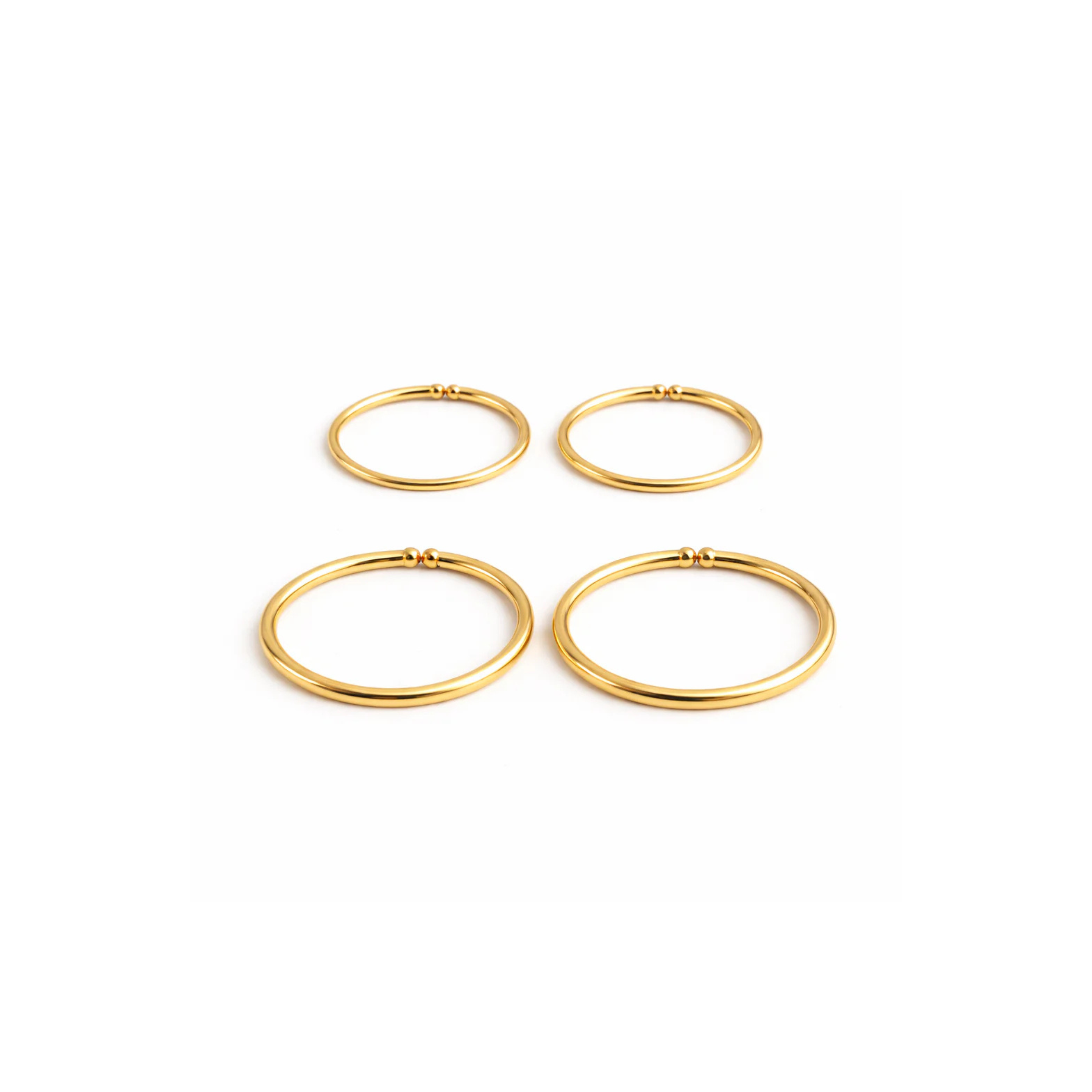 Duo Small Hoop Set - 6mm & 7mm