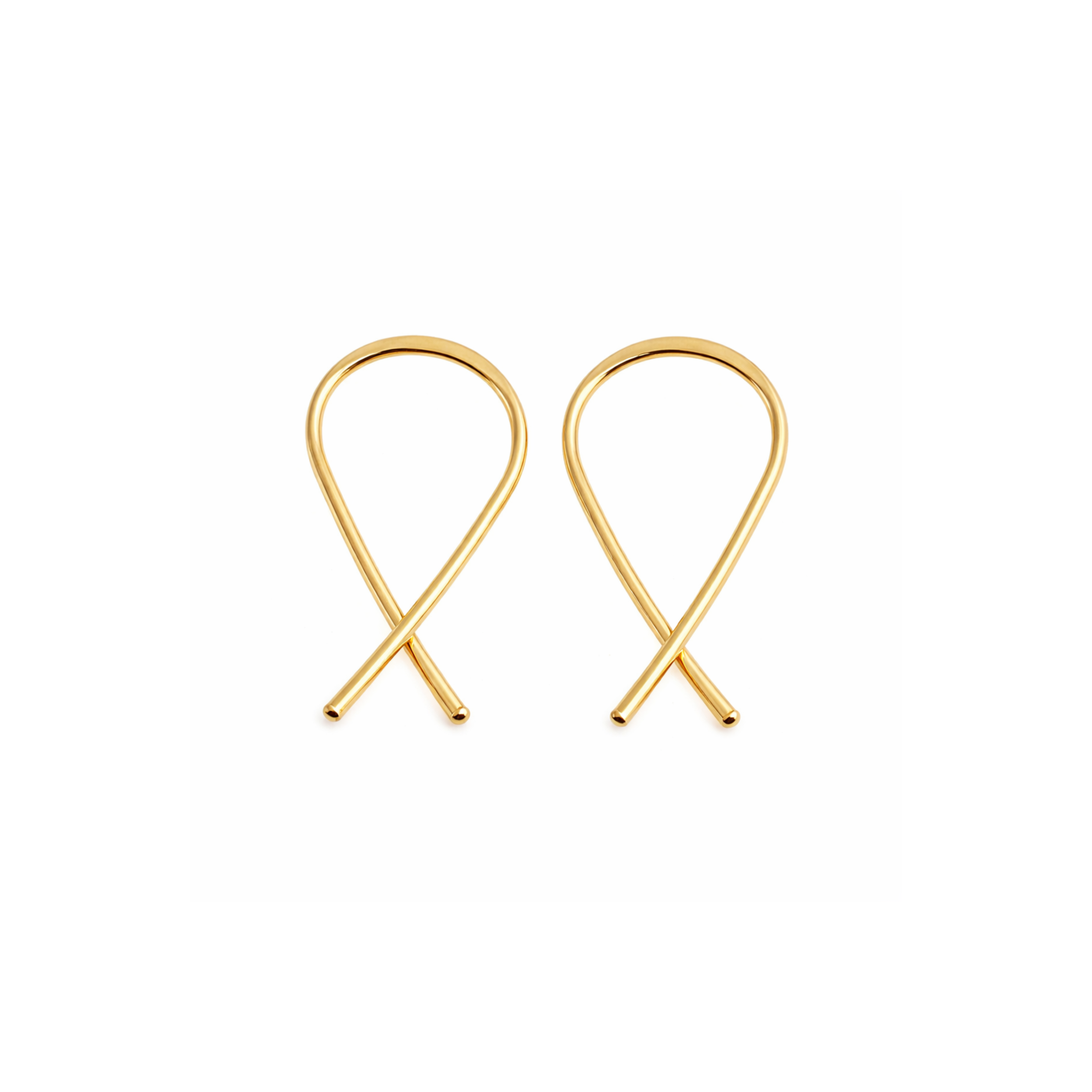 Gold-Filled Drop Hoop Earrings