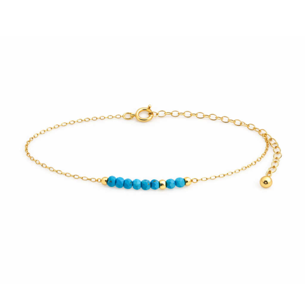 Sleeping Beauty Turquoise Bar Anklet