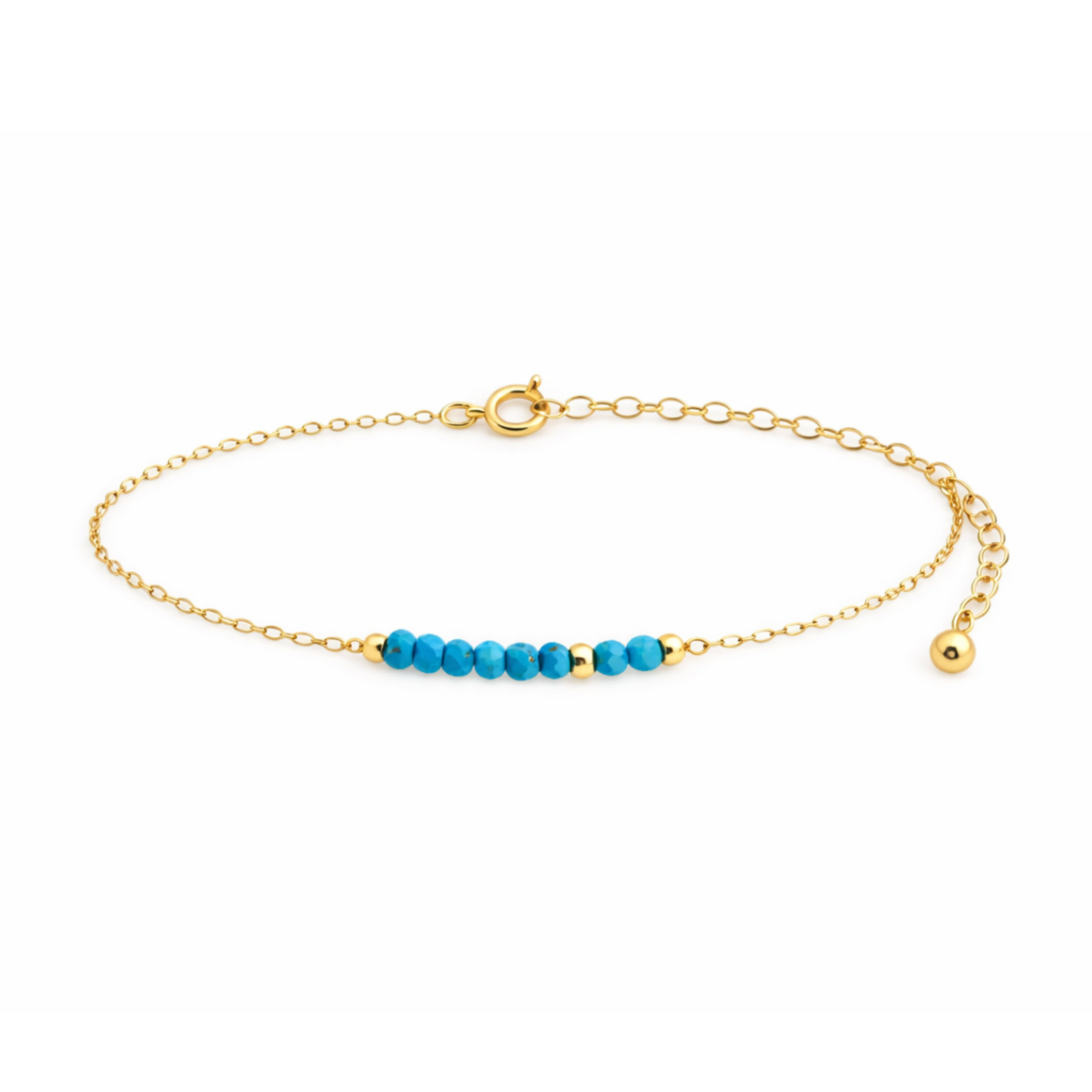 Sleeping Beauty Turquoise Bar Anklet