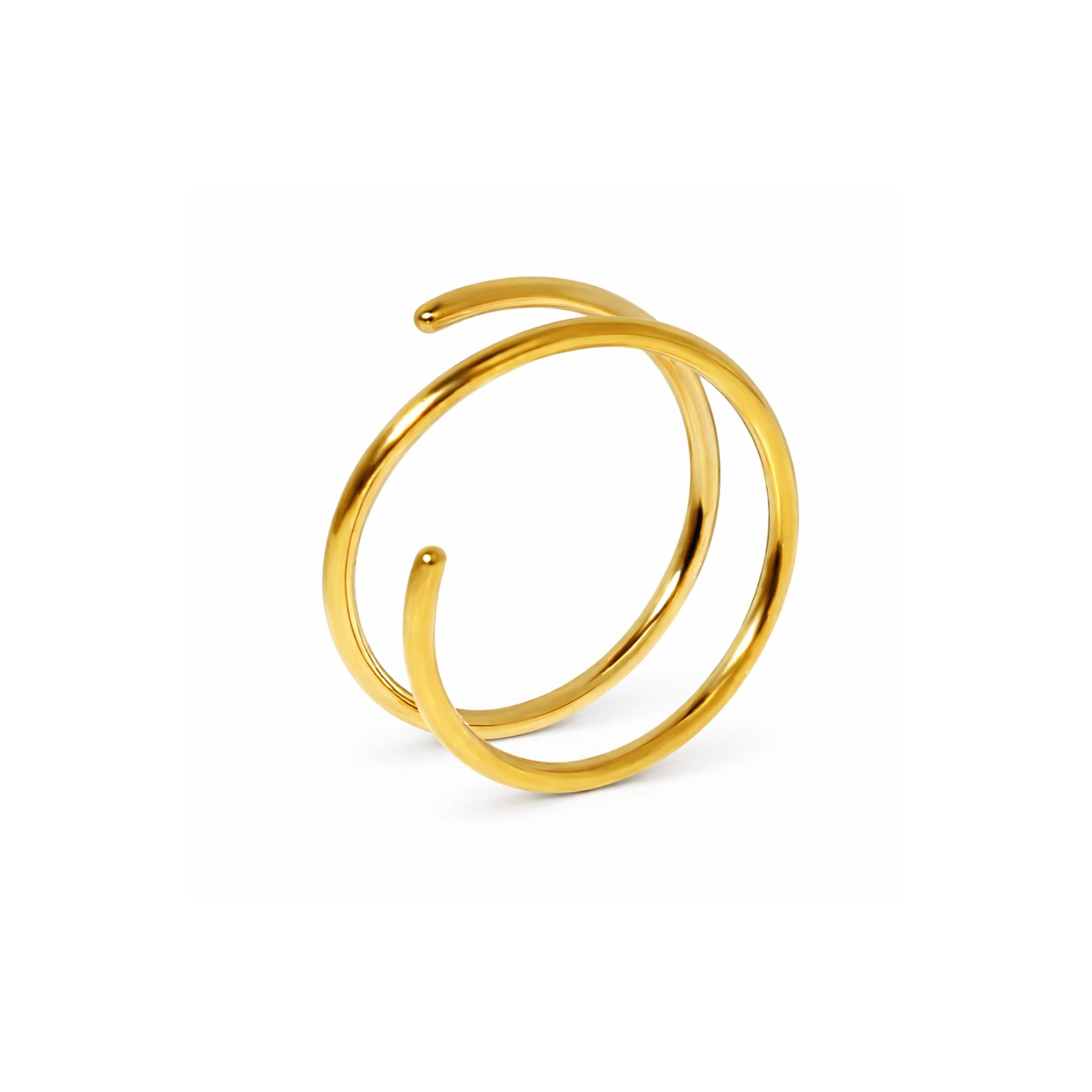 Spiral Twist Double Nose Hoop