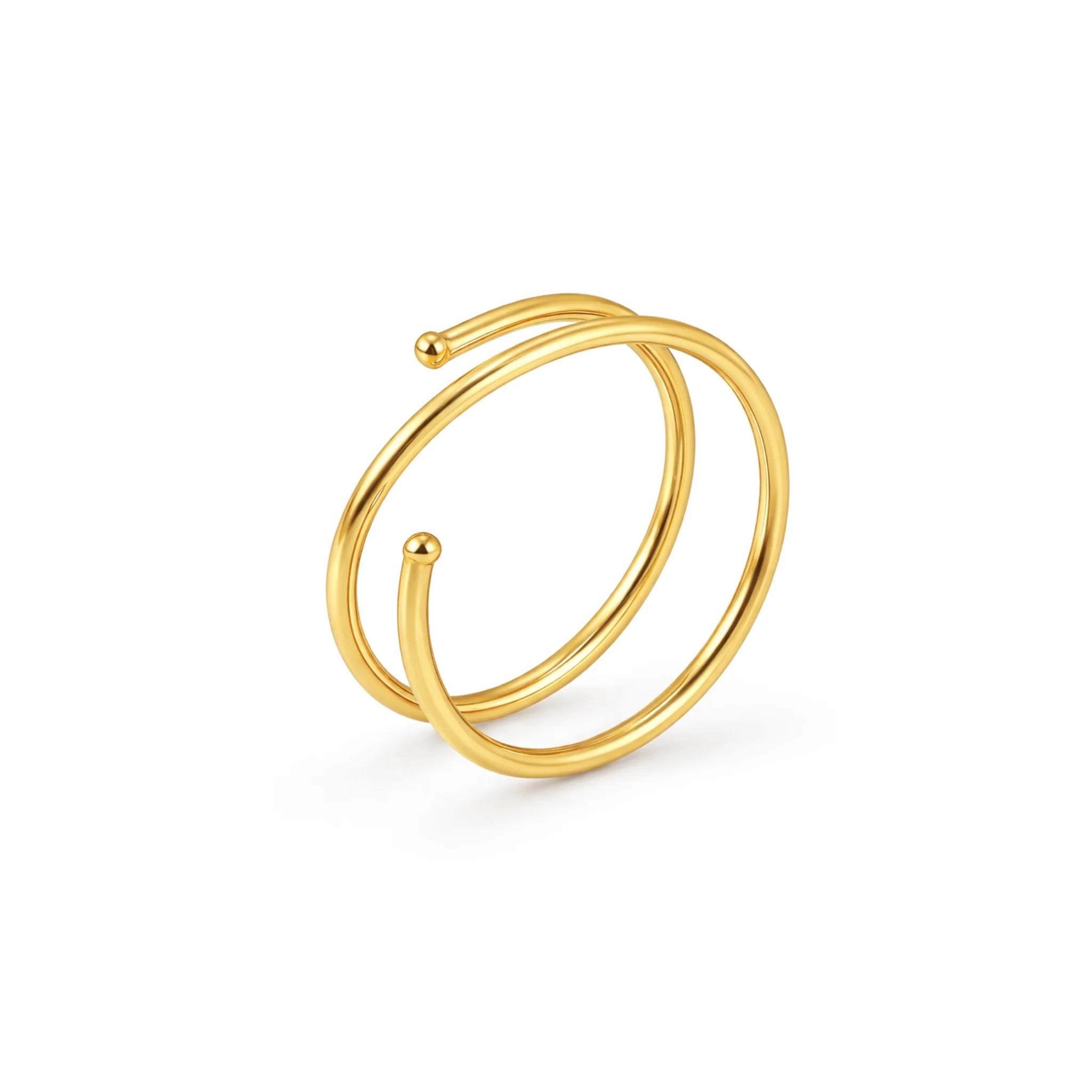 Spiral Twist Double Nose Hoop