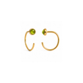 Gold-Filled Peridot Half Hoop Earrings
