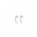 Cubic Zirconia Half Hoop Earrings