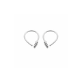 Teardrop Huggie Hoop Earrings with Four Beads