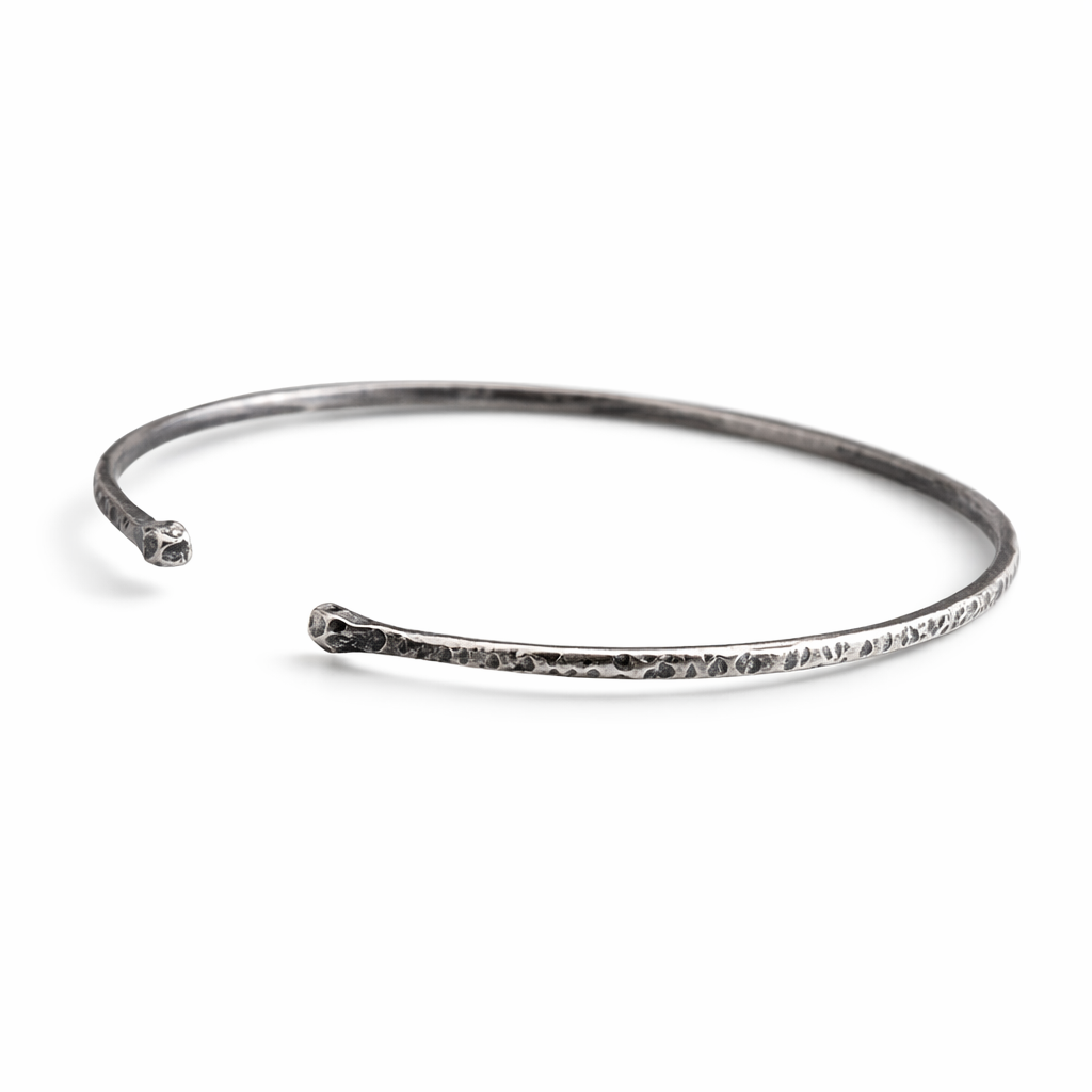 Sterling Silver Dual Drop Cuff Bracelet