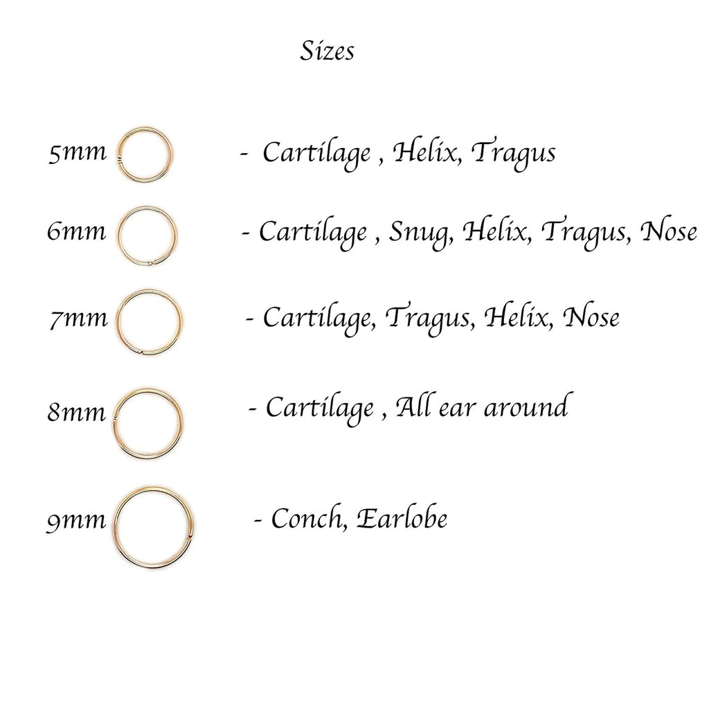 22 GA Gold-Filled Hoop Earrings - 2 Pair Set (6mm & 7mm)