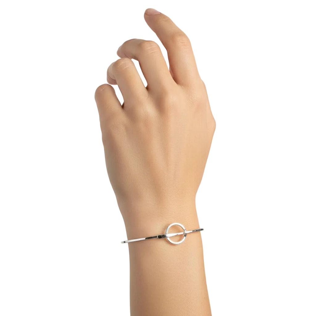 Sterling Silver Belt Bangle Bracelet