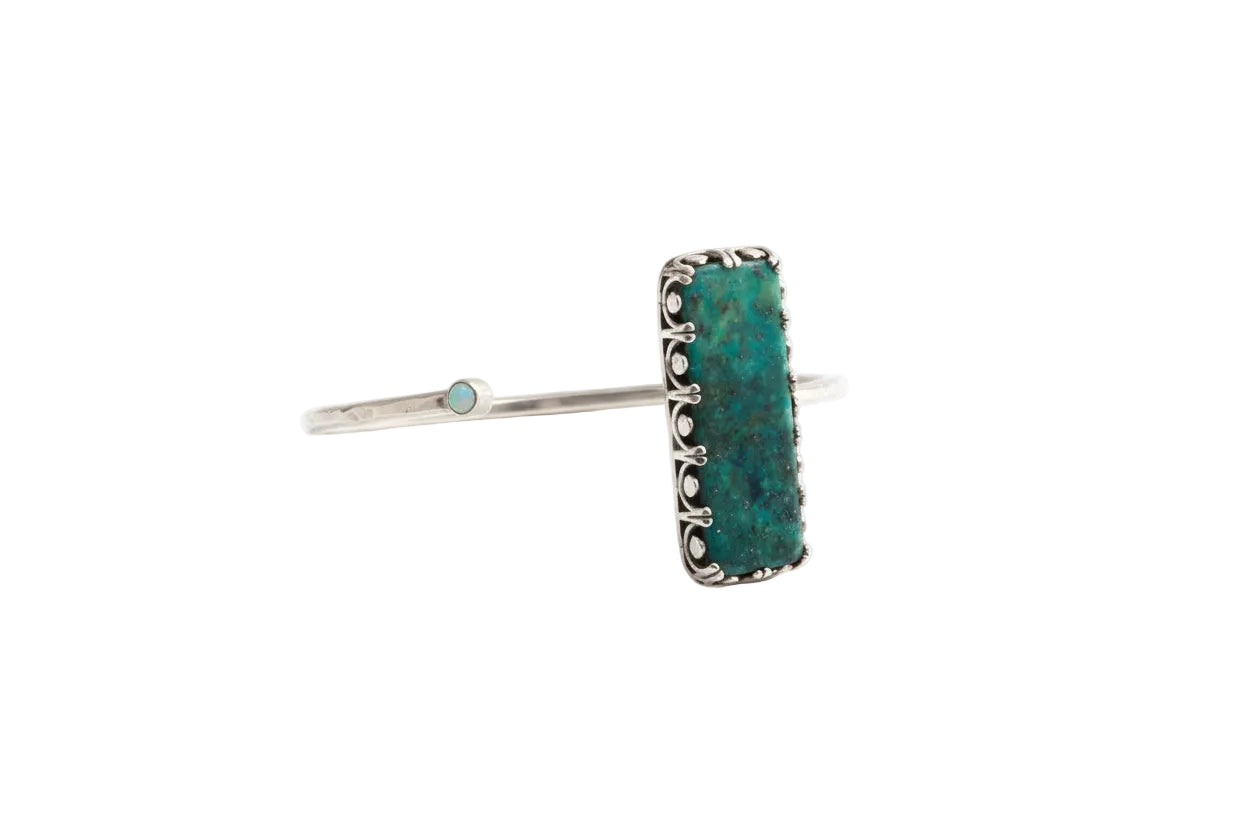 Opal and Chrysocolla Cuff Bracelet
