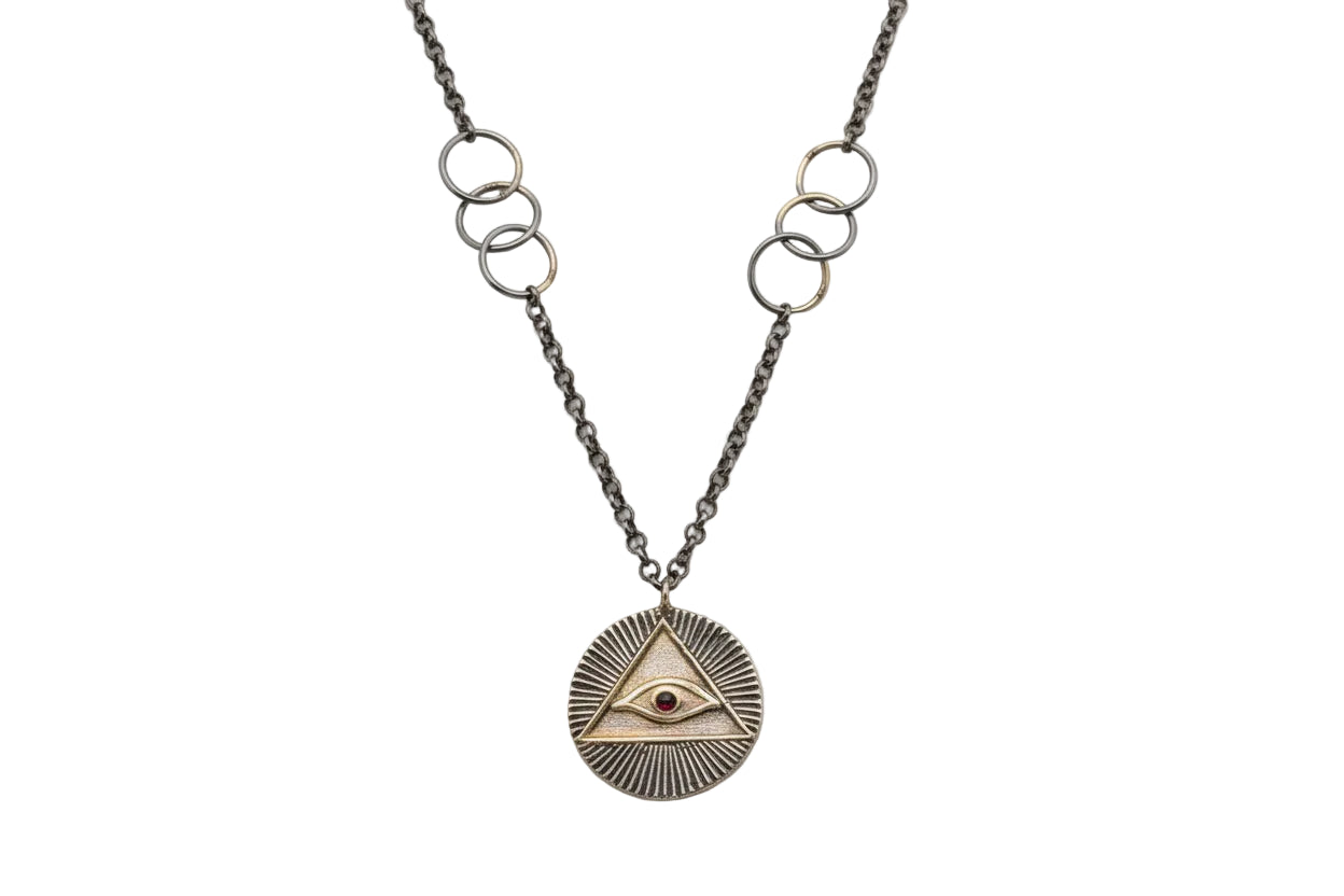 Sterling Silver Eye of Horus Necklace