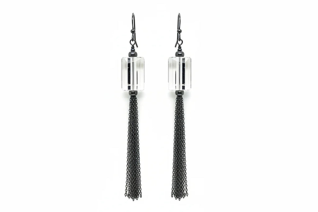 Sterling Silver Quartz Dangle Earrings