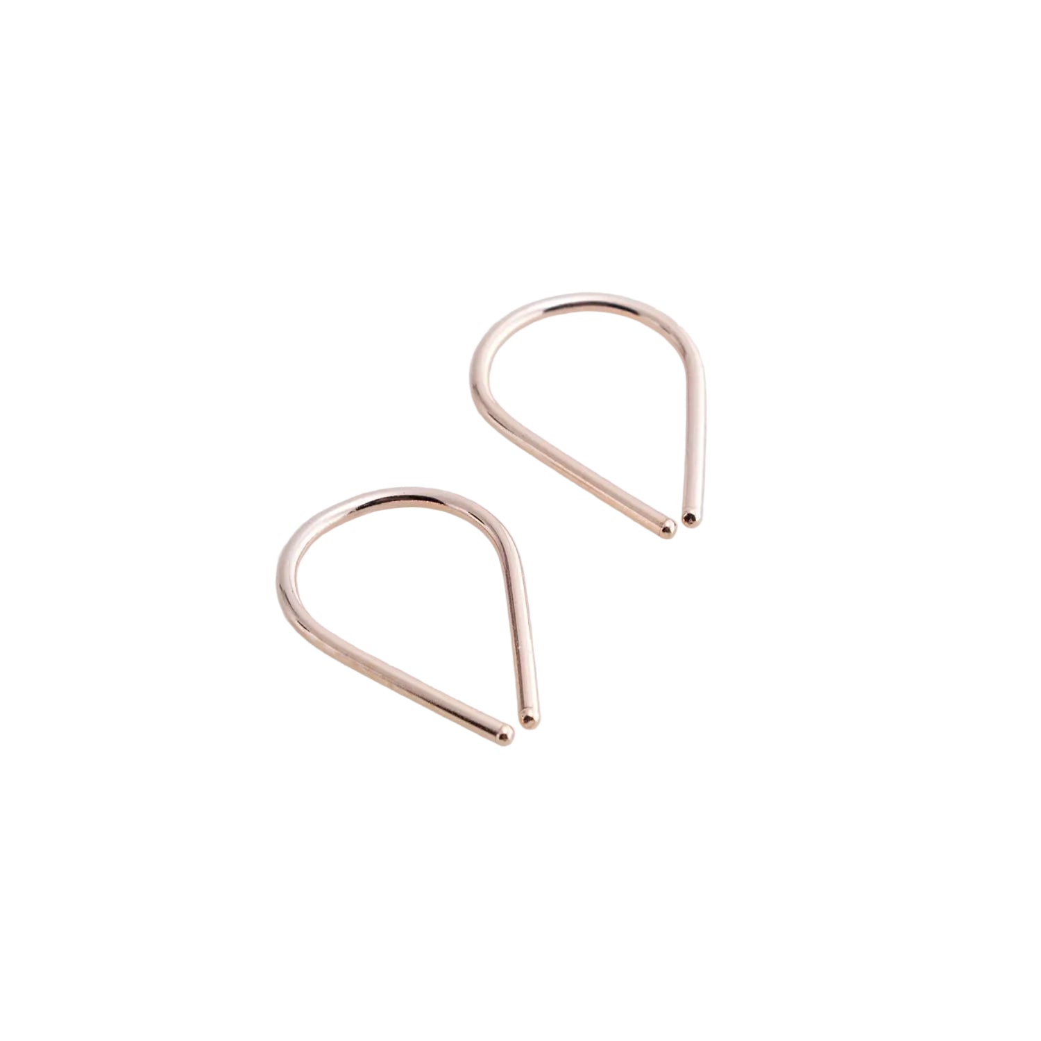 20 GA Rose Gold-Filled Teardrop Hoop Earrings