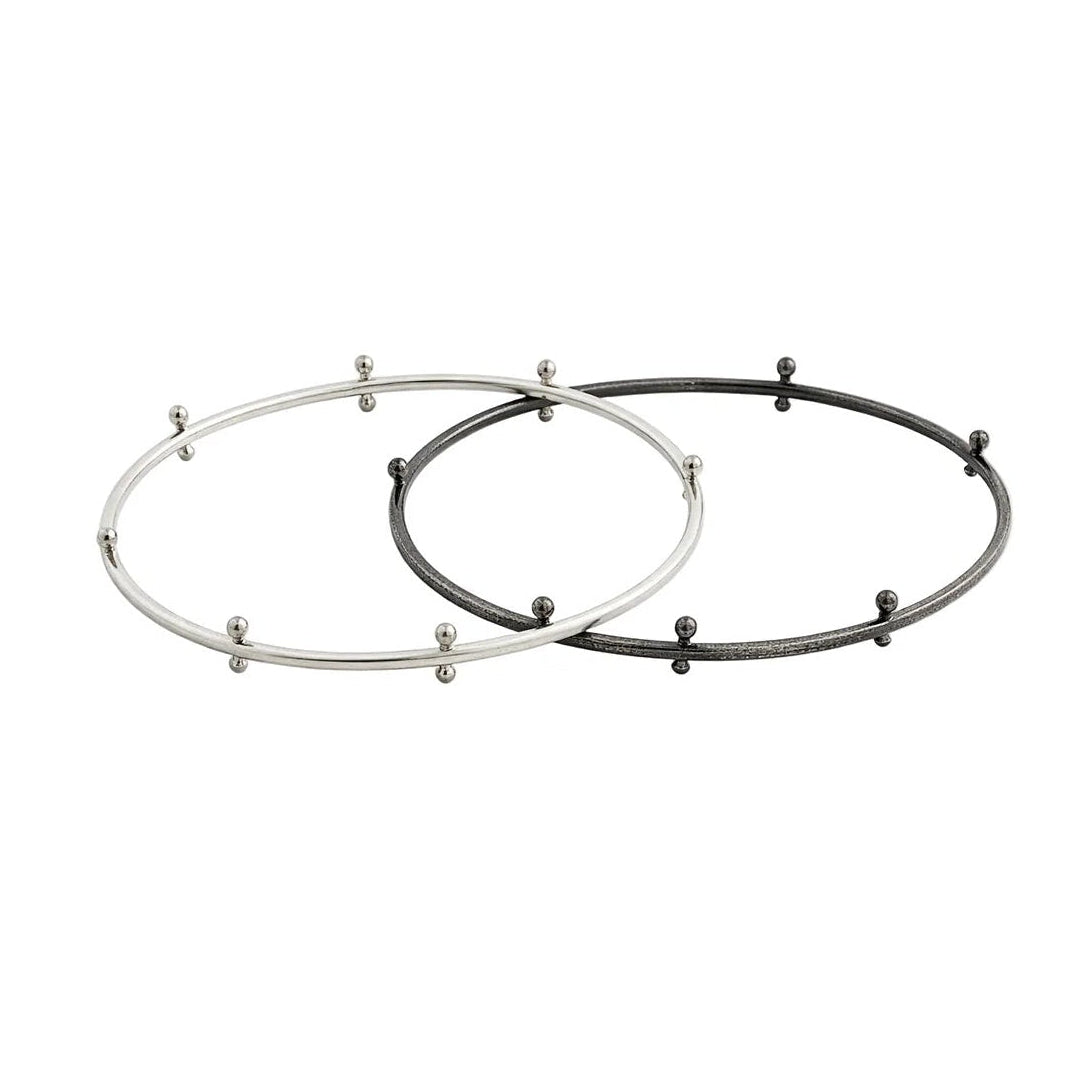 Sterling Silver Chunky Round Bangle