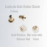 SOLID GOLD Stud Earrings with Swiss Topaz 4 mm