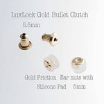 SOLID GOLD Stud Earrings with Shiny Finish 4 mm