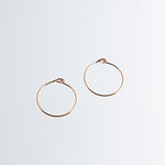 Rose Gold Filled Extra Thin 8 mm Hoop Earrings gauge 24