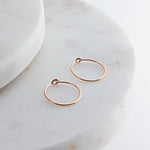 SOLID ROSE GOLD Small Hoop 12 mm Earrings