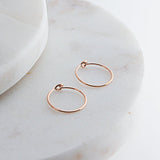 SOLID ROSE GOLD Small Hoop 12 mm Earrings