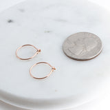 Rose Gold Filled 10 mm Hoop Earrings 20 gauge