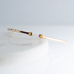 Sol and Venus Gold Open Cuff Bracelet with Citrine