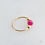 Handmade Opal Nose Ring - One-of-a-Kind Jewelry for Your Nose Piercing