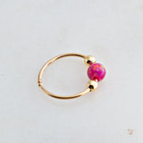 Handmade Opal Nose Ring - One-of-a-Kind Jewelry for Your Nose Piercing