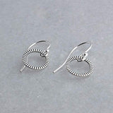 Sterling Silver Earrings with French Wire Hooks and Ring Drop Component