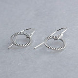 Sterling Silver Earrings with French Wire Hooks and Ring Drop Component