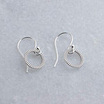 Sterling Silver Earrings with French Wire Hooks and Ring Drop Component