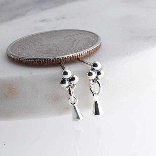 Sterling Silver Kite-Shaped Drop Earrings