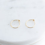 Gold Filled Small Hoop 10 mm Earrings 21 gauge