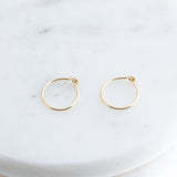 Gold Filled Small Hoop 10 mm Earrings 21 gauge