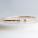 Sol and Venus Gold Open Cuff Bracelet with Citrine