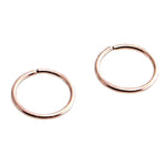 Gold Filled Sterling Silver 18 Gauge Small Hoop Earrings for Cartilage Piercing Helix Tragus Nose Open Hoop