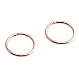 Gold Filled Sterling Silver 22 Gauge Small Hoop Earrings for Cartilage Piercing Helix Tragus Nose Open Hoop