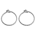 20 GA Sparkle Wire Snap Hoop Earrings - 3-Pair Set