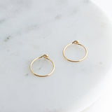 Gold Filled Small Hoop 10 mm Earrings 21 gauge