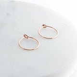 Rose Gold Filled 10 mm Hoop Earrings 20 gauge