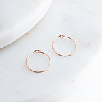 SOLID ROSE GOLD Extra Small Hoop 8 mm Earrings