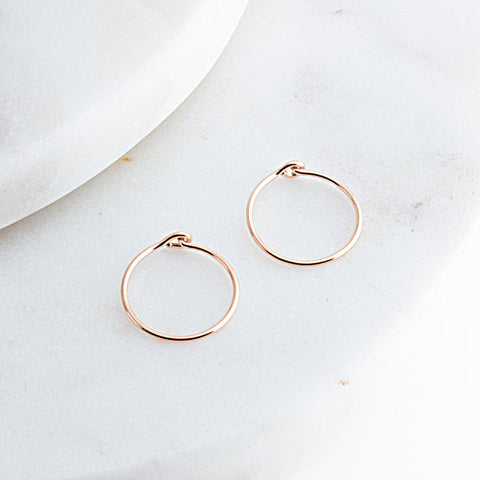 SOLID ROSE GOLD Extra Small Hoop 8 mm Earrings