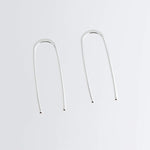 Sterling Silver Long U Arc Earrings