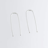 Sterling Silver Long U Arc Earrings