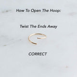 Gold Filled 3 Pair Set of 6-7-8 mm Hoop Earrings gauge 22