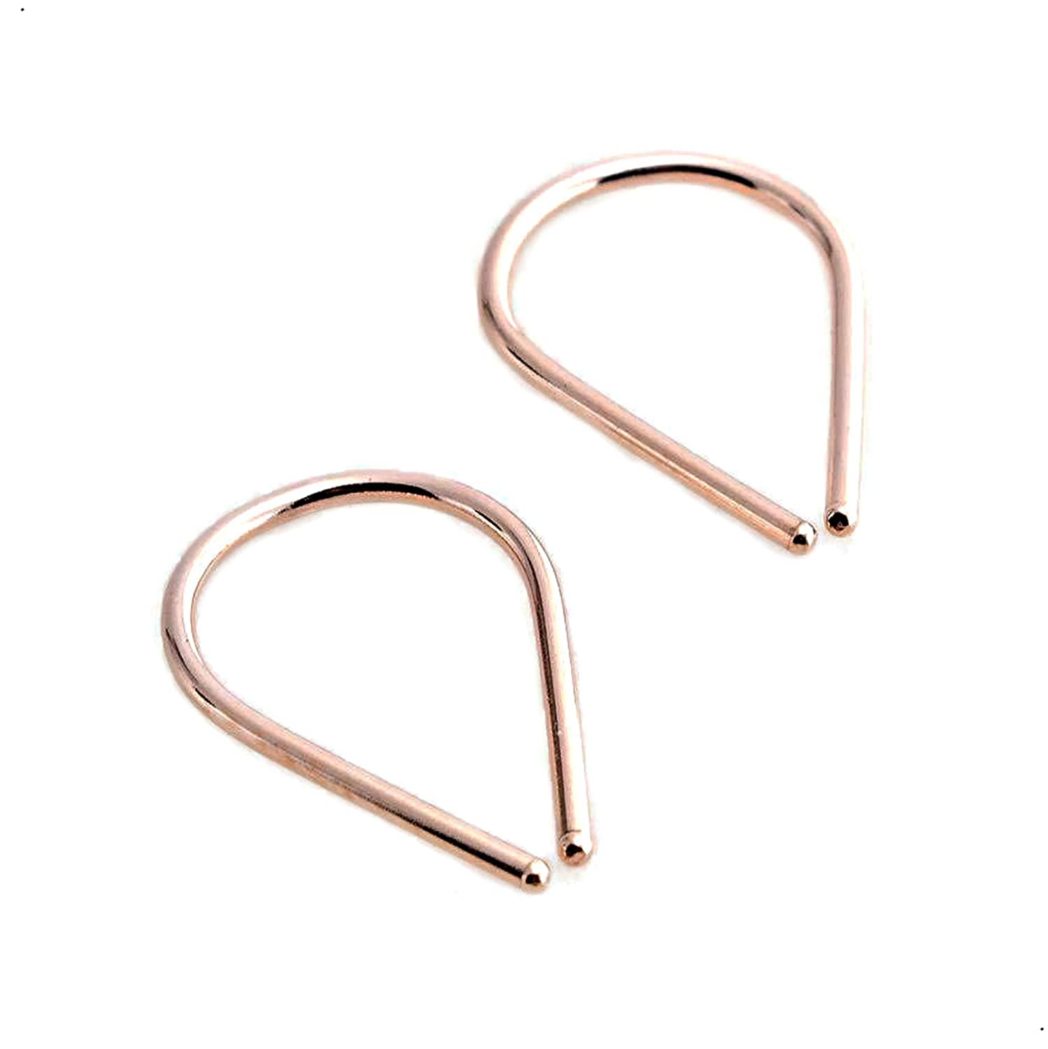 20 GA Rose Gold-Filled Teardrop Hoop Earrings