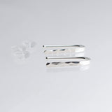 Sterling Silver U Arc Hammered Earrings