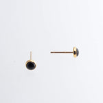 Gold Filled Stud Earrings with Black Onyx 3-4-5 mm